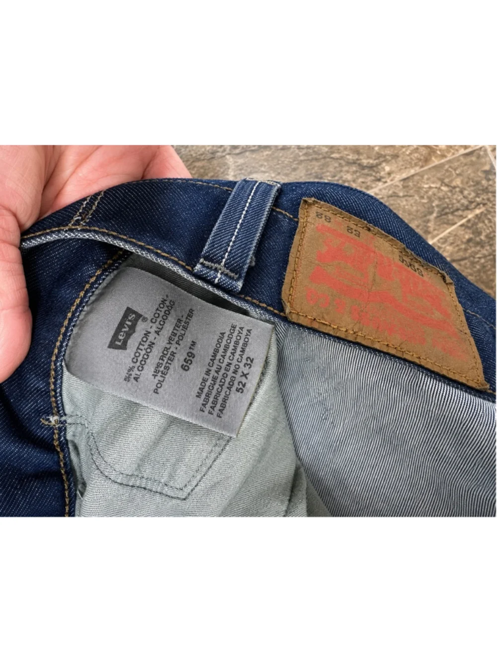 Levi’s 559 Relaxed Straight Jeans Men’s 52x32 Dark Wash Big & Tall